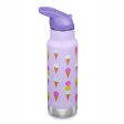 Insulated water bottle with straw & sports cap - 355 ml - Ice Cream