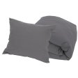 Organic pillow cover - Dark gray - 60x63