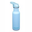 Drinking bottle with straw & sports lid - 532 ml - Clear Sky