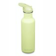 Drinking bottle with straw & sports lid - 800 ml - Shadow Lime