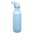 Drinking bottle with straw & sports lid - 800 ml - Sky