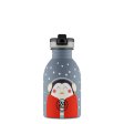 Kids water bottle with sports lid - Happy Penguin
