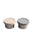 Snack containers - 2 pcs - Dark Grey/Cream Beige