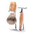 Mhle shaving set with DE safety razor, brush & stand  Olive Wood