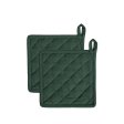 Pot holders in organic cotton - 2 pcs - Pine