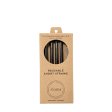 Stainless steel straw - Short - incl. brush - Black