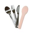 Haps kids cutlery in stainless steel - Blush