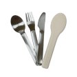 Haps kids cutlery in stainless steel - Oyster Grey