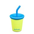 Stainless steel kid�s cup with straw - Juicy Pear