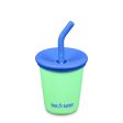 Stainless steel kid�s cup with straw - Spring Bud