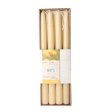 White Beeswax Taper Candles, 30 cm - 4 pcs