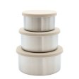 Food containers - Steel Trio Large - Oyster Grey